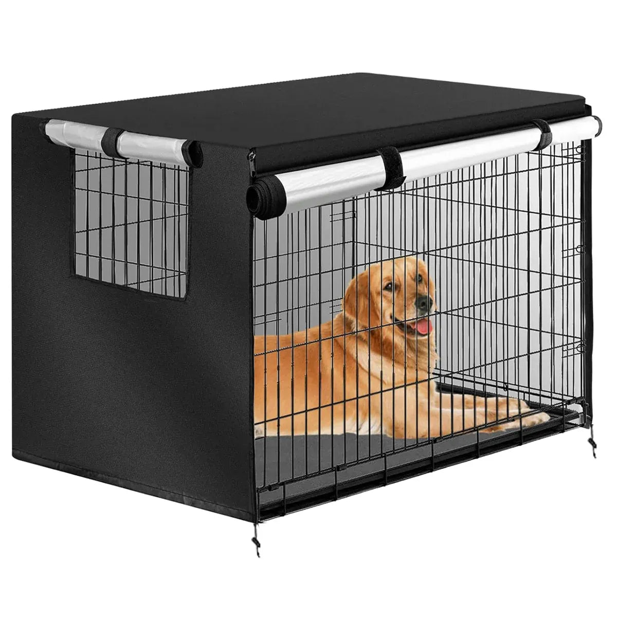 Oxford Cloth Pet Cover Outdoor Garden Yard Dog Dust Protector Waterproof Shield - S V528-CAGE-COVER-BLACK-S-357223
