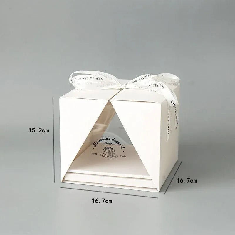 10x Clear Cake Box Set 4 6 8 Inch Durable Versatile Display Packaging Containers - 10pcs-4inch V528-CAKE-BOX-10PCS-4C-200240
