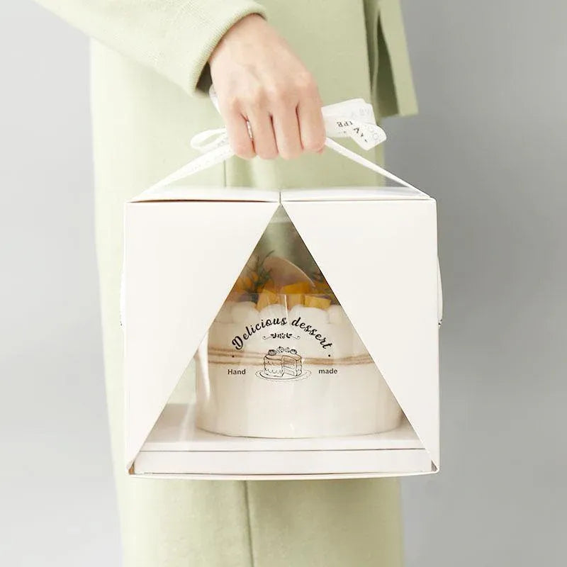10x Clear Cake Box Set 4 6 8 Inch Durable Versatile Display Packaging Containers - 10pcs-4inch V528-CAKE-BOX-10PCS-4C-200240