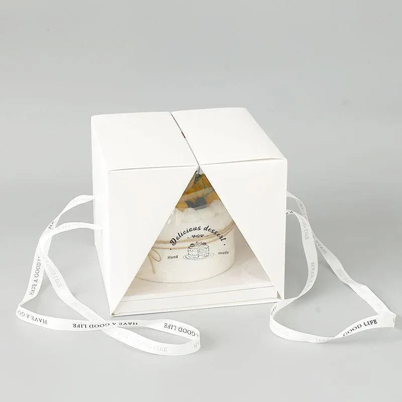 10x Clear Cake Box Set 4 6 8 Inch Durable Versatile Display Packaging Containers - 10pcs-6inch V528-CAKE-BOX-10PCS-6C-359972