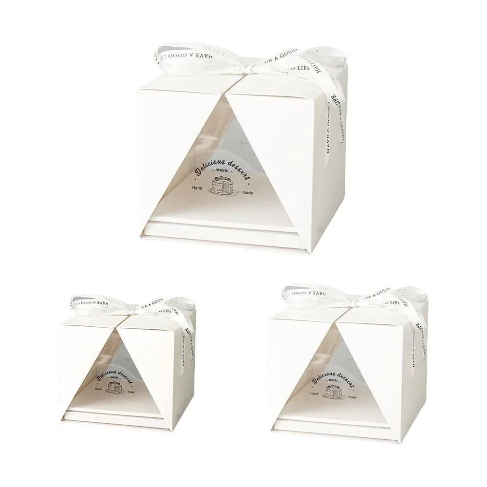 10x Clear Cake Box Set 4 6 8 Inch Durable Versatile Display Packaging Containers - 10pcs-8inch V528-CAKE-BOX-10PCS-8C-854991
