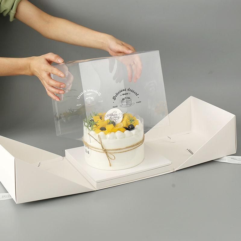 10x Clear Cake Box Set 4 6 8 Inch Durable Versatile Display Packaging Containers - 10pcs-8inch V528-CAKE-BOX-10PCS-8C-854991
