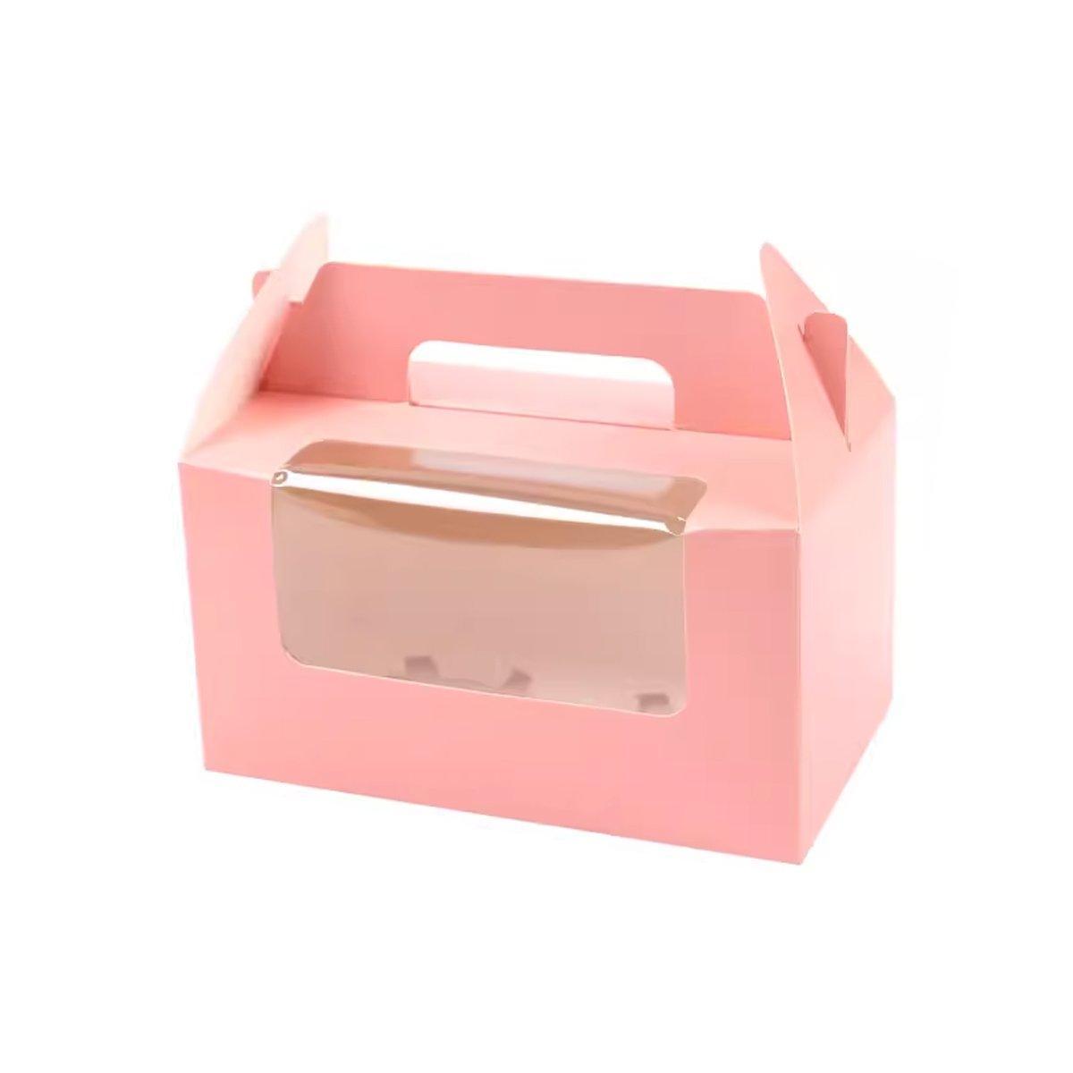 25pcs Portable Cupcake Packaging Box with Transparent Window for Easy Opening - Marble-2Cup V528-CAKE-BOX-MARBLE-25PCS-2-812274