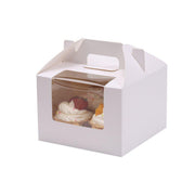 25pcs Portable Cupcake Packaging Box with Transparent Window for Easy Opening - Marble-2Cup V528-CAKE-BOX-MARBLE-25PCS-2-812274