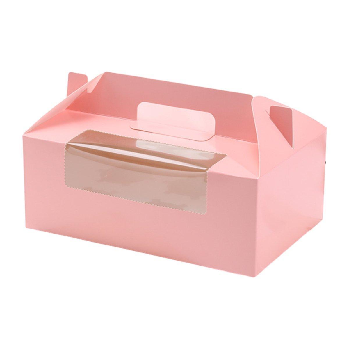 25pcs Portable Cupcake Packaging Box with Transparent Window for Easy Opening - Marble-2Cup V528-CAKE-BOX-MARBLE-25PCS-2-812274
