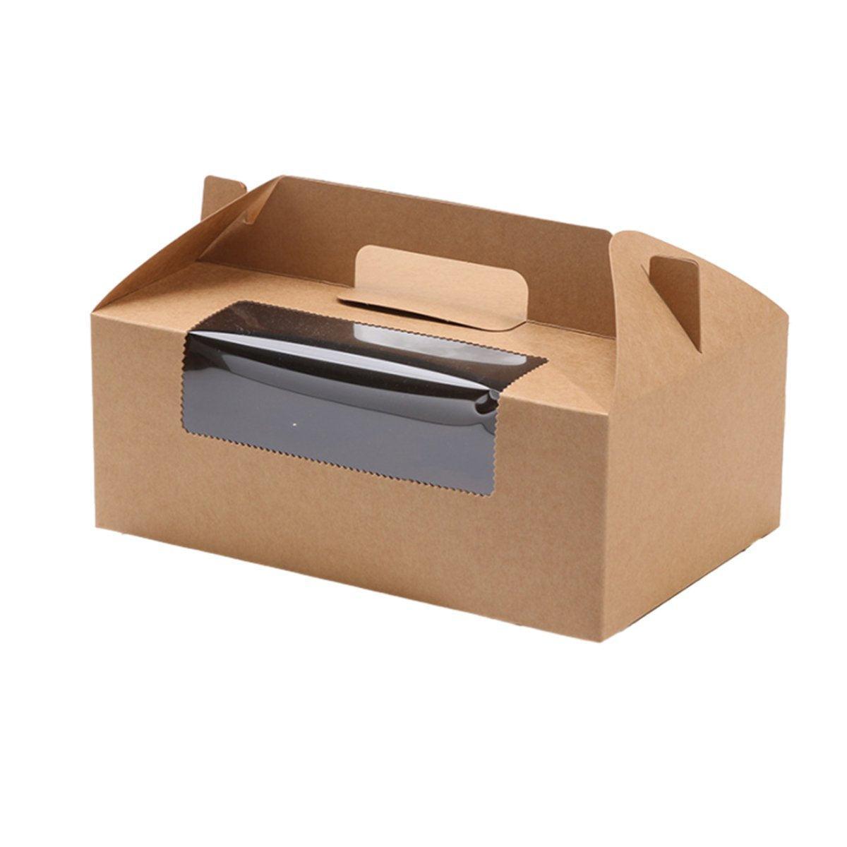 25pcs Portable Cupcake Packaging Box with Transparent Window for Easy Opening - Marble-2Cup V528-CAKE-BOX-MARBLE-25PCS-2-812274