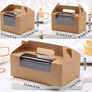 25pcs Portable Cupcake Packaging Box with Transparent Window for Easy Opening - Marble-4Cup V528-CAKE-BOX-MARBLE-25PCS-4-115260