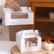 25pcs Portable Cupcake Packaging Box with Transparent Window for Easy Opening - Marble-4Cup V528-CAKE-BOX-MARBLE-25PCS-4-115260