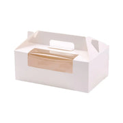 25pcs Portable Cupcake Packaging Box with Transparent Window for Easy Opening - Marble-4Cup V528-CAKE-BOX-MARBLE-25PCS-4-115260