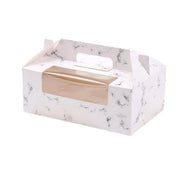 25pcs Portable Cupcake Packaging Box with Transparent Window for Easy Opening - Marble-6Cup V528-CAKE-BOX-MARBLE-25PCS-6-328104