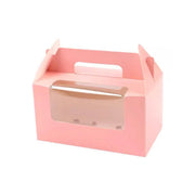 25pcs Portable Cupcake Packaging Box with Transparent Window for Easy Opening - Pink-2Cup V528-CAKE-BOX-PINK-25PCS-2-500447