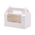 25pcs Portable Cupcake Packaging Box with Transparent Window for Easy Opening - White-2Cup V528-CAKE-BOX-WHITE-25PCS-2-830734
