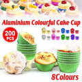 200 Pcs Colored Baking Paper Cupcake Trays Muffin Liners for Party Baking - Rose Gold V528-CAKE-CUP-200PCS-ROSE-RED-807458