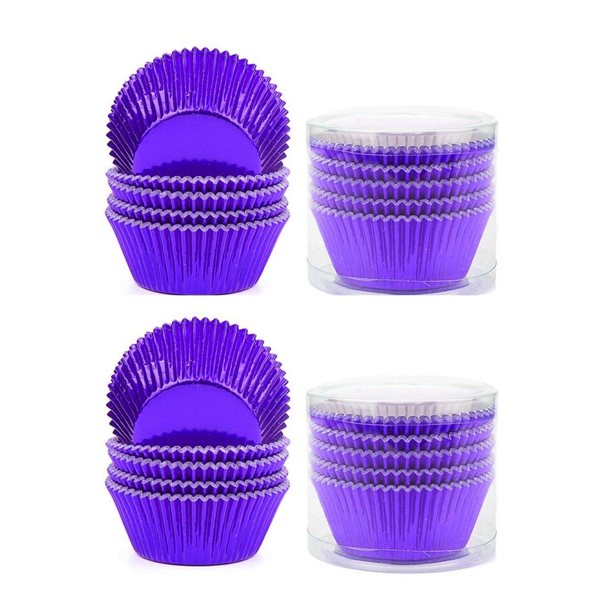 200 Pcs Colored Baking Paper Cupcake Trays Muffin Liners for Party Baking - Rose Gold V528-CAKE-CUP-200PCS-ROSE-RED-807458