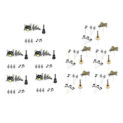 Music Notes Violin Cake Decoration Materials Birthday Cake Topper Inserts - 1 V528-CAKE-DECORATION-NOTE-5BAG-775063