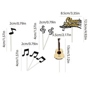 Music Notes Violin Cake Decoration Materials Birthday Cake Topper Inserts - 1 V528-CAKE-DECORATION-NOTE-5BAG-775063