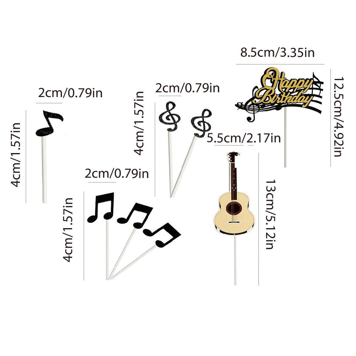 Music Notes Violin Cake Decoration Materials Birthday Cake Topper Inserts - 1 V528-CAKE-DECORATION-NOTE-5BAG-775063