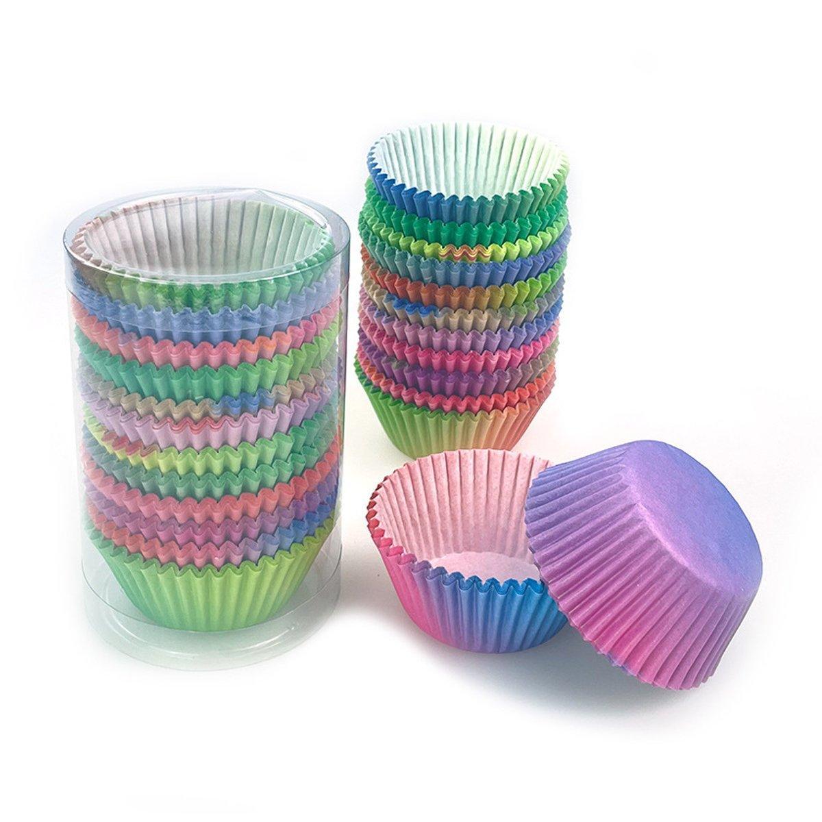 300pcs Gradient Colour Cupcake Paper Cases Baking Moulds Muffin Liners Set V528-CAKE-PAPER-HOLDER-300PCS-471335