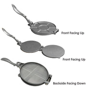 16/20cm Premium Tortilla Press Flat Bread Maker Taco Roti Chapati Health Food - Silver-16cm V528-CAKE-PRESS-SILVER-16CM-135799