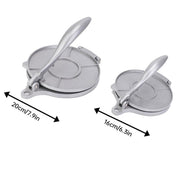 16/20cm Premium Tortilla Press Flat Bread Maker Taco Roti Chapati Health Food - Silver-20cm V528-CAKE-PRESS-SILVER-20CM-349275