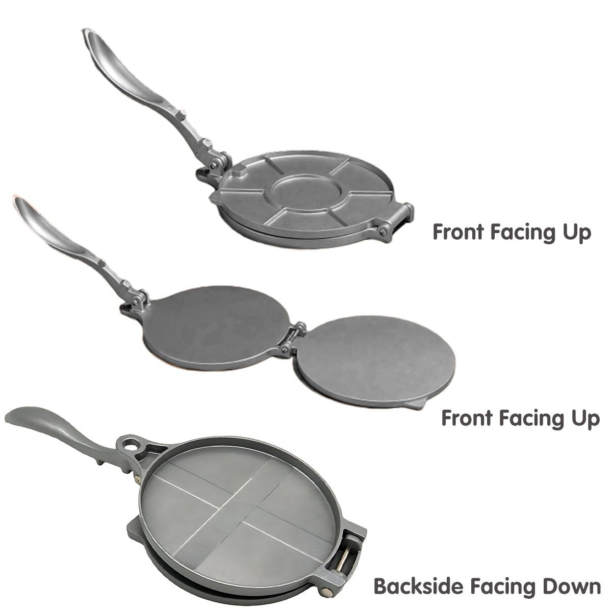 16/20cm Premium Tortilla Press Flat Bread Maker Taco Roti Chapati Health Food - Silver-20cm V528-CAKE-PRESS-SILVER-20CM-349275