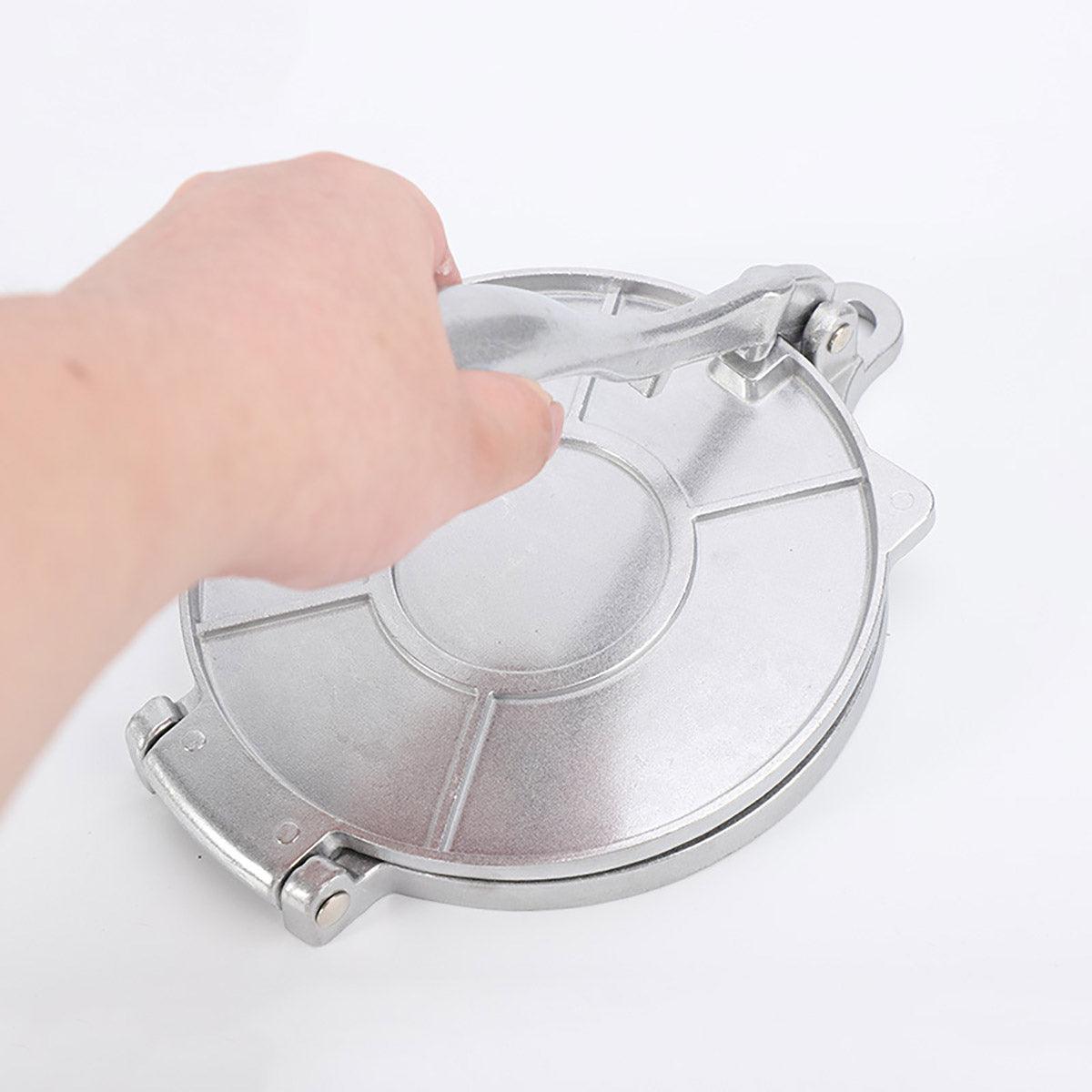 16/20cm Premium Tortilla Press Flat Bread Maker Taco Roti Chapati Health Food - Silver-20cm V528-CAKE-PRESS-SILVER-20CM-349275