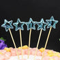 Happy Birthday Acrylic Cake Topper Cake Decoration Golden Silver Party - Blue-Star V528-CAKE-TOPPER-5PS-BLUE-STAR