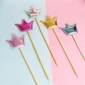 Happy Birthday Acrylic Cake Topper Cake Decoration Golden Silver Party - Colourful-Crown V528-CAKE-TOPPER-5PS-COLOURFUL-CROWN