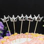 Happy Birthday Acrylic Cake Topper Cake Decoration Golden Silver Party - Silver-Crown V528-CAKE-TOPPER-5PS-SILVER-CROWN