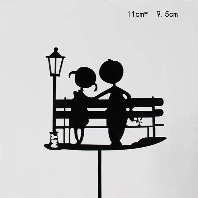 Happy Birthday Acrylic Cake Topper Cake Decoration Golden Silver Party - Gold-Star V528-CAKE-TOPPER-5PSGOLD-STAR