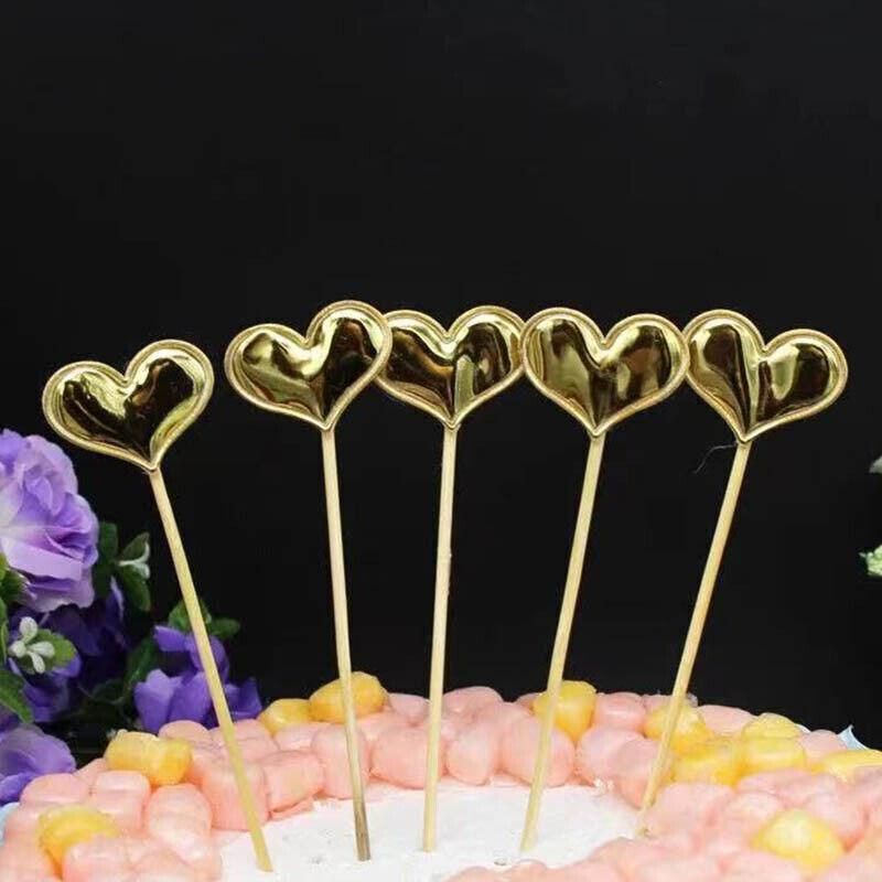 Happy Birthday Acrylic Cake Topper Cake Decoration Golden Silver Party - Silver-Star V528-CAKE-TOPPER-5PSSILVER-STAR