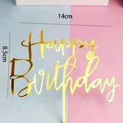 Happy Birthday Acrylic Cake Topper Cake Decoration Golden Silver Party - Silver-Star V528-CAKE-TOPPER-5PSSILVER-STAR