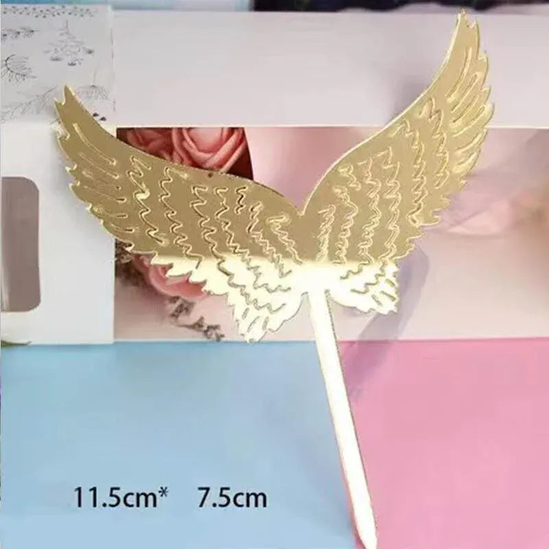 Happy Birthday Acrylic Cake Topper Cake Decoration Golden Silver Party - Silver-Star V528-CAKE-TOPPER-5PSSILVER-STAR