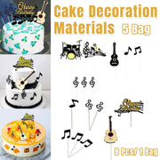 Music Notes Violin Cake Decoration Materials Birthday Cake Topper Inserts - 2 V528-CAKECANDLES-5BAGS-374461