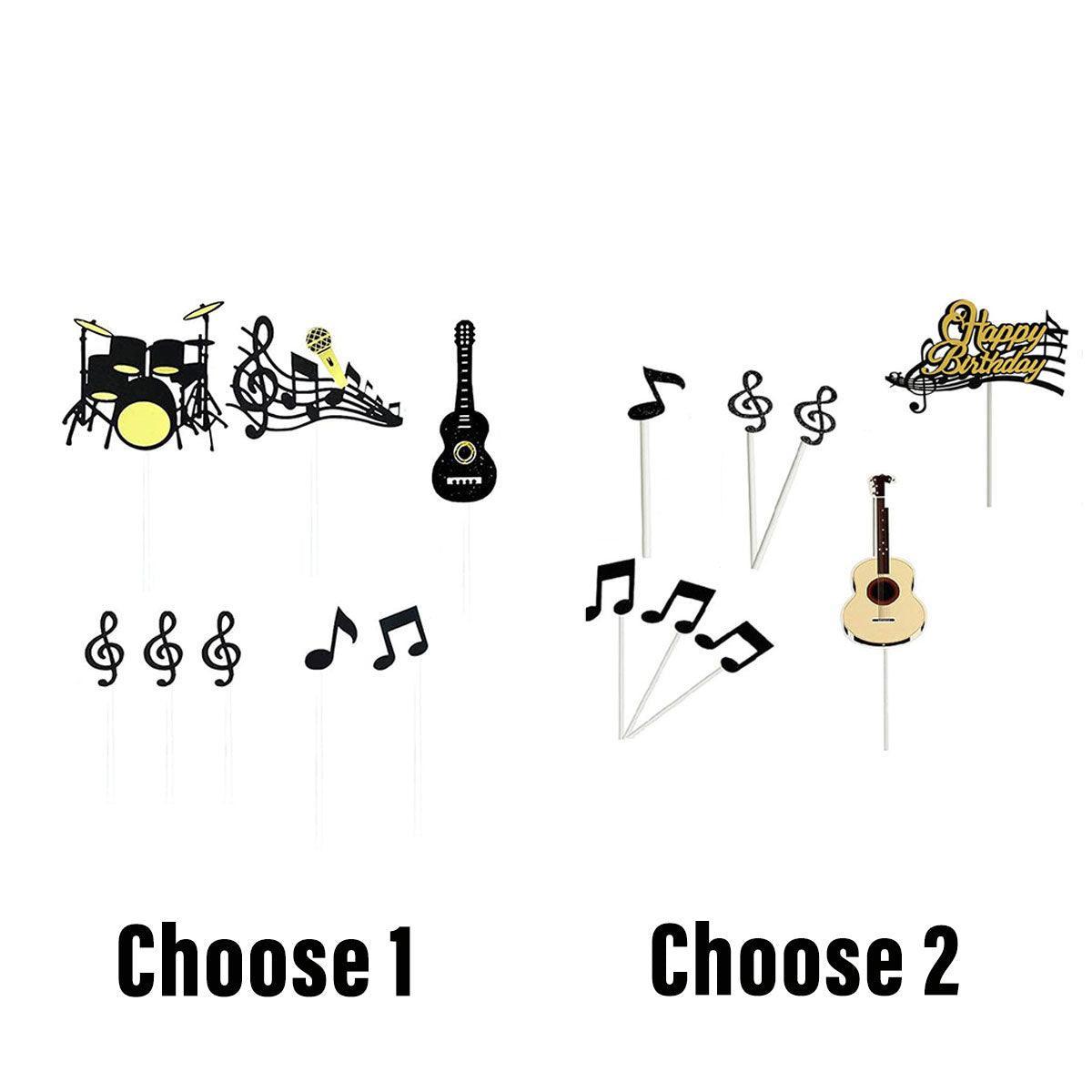 Music Notes Violin Cake Decoration Materials Birthday Cake Topper Inserts - 2 V528-CAKECANDLES-5BAGS-374461