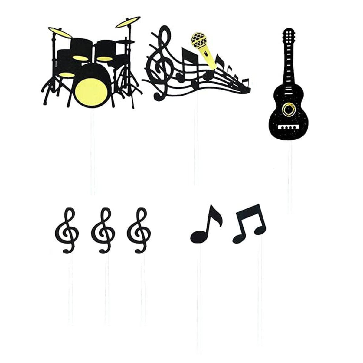 Music Notes Violin Cake Decoration Materials Birthday Cake Topper Inserts - 2 V528-CAKECANDLES-5BAGS-374461