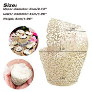 25pcs Laser Cut Cupcake Wrappers Wedding Party Baking Decorations in 8 Colours - White V528-CAKECUP-WHITE-25PCS-10461