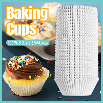 Patty Pans Muffin Cases Choc 600/Pk Cake Boards Cupcake Liners Boxes Baking Cups - 600PCS-3.5CM V528-CAKEPAPERCUP-8CM-600PCS-47832