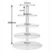 Acrylic Cupcake Tower 3 4 5 6 7 Tier Clear Cake Stand for Wedding Party - 4 Tiers V528-CAKESTAND-4TIER-976911
