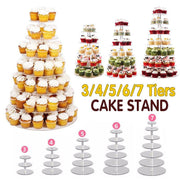Acrylic Cupcake Tower 3 4 5 6 7 Tier Clear Cake Stand for Wedding Party - 5 Tiers V528-CAKESTAND-5TIER-330438