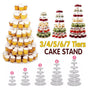 Acrylic Cupcake Tower 3 4 5 6 7 Tier Clear Cake Stand for Wedding Party - 5 Tiers V528-CAKESTAND-5TIER-330438