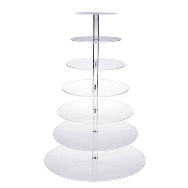 Acrylic Cupcake Tower 3 4 5 6 7 Tier Clear Cake Stand for Wedding Party - 5 Tiers V528-CAKESTAND-5TIER-330438