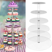 Acrylic Cupcake Tower 3 4 5 6 7 Tier Clear Cake Stand for Wedding Party - 5 Tiers V528-CAKESTAND-5TIER-330438