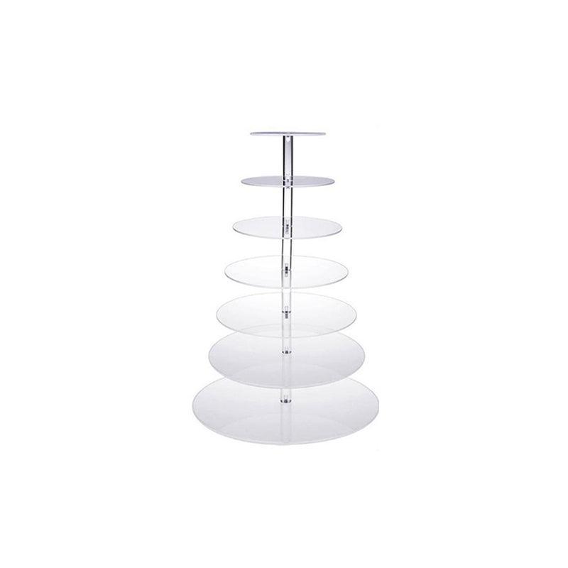 Acrylic Cupcake Tower 3 4 5 6 7 Tier Clear Cake Stand for Wedding Party - 5 Tiers V528-CAKESTAND-5TIER-330438