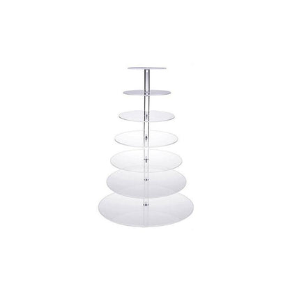 Acrylic Cupcake Tower 3 4 5 6 7 Tier Clear Cake Stand for Wedding Party - 5 Tiers V528-CAKESTAND-5TIER-330438