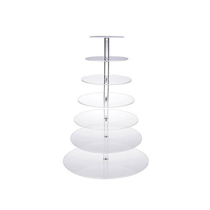 Acrylic Cupcake Tower 3 4 5 6 7 Tier Clear Cake Stand for Wedding Party - 5 Tiers V528-CAKESTAND-5TIER-330438