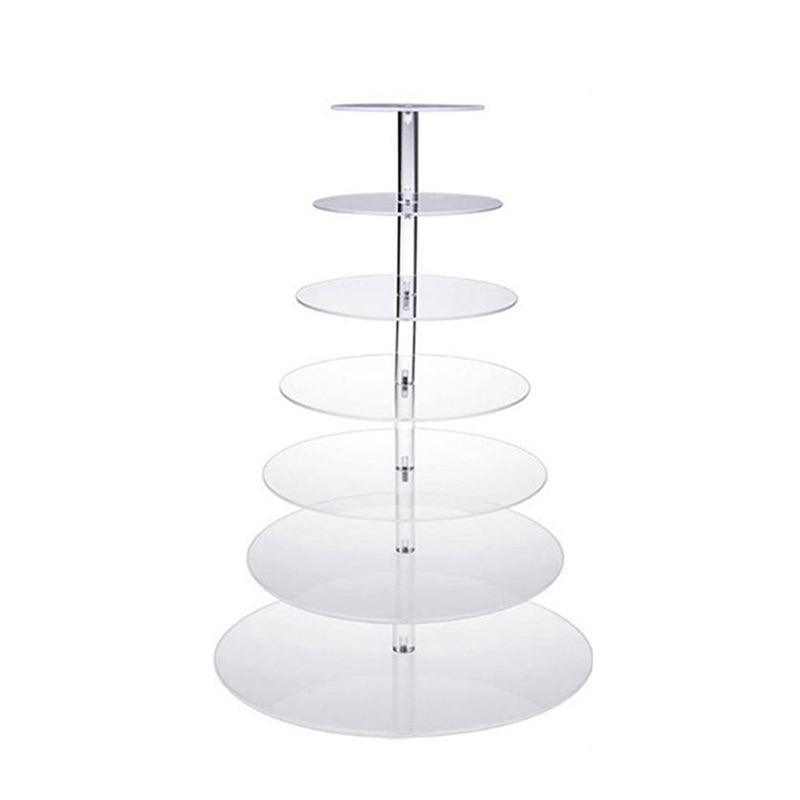 Acrylic Cupcake Tower 3 4 5 6 7 Tier Clear Cake Stand for Wedding Party - 5 Tiers V528-CAKESTAND-5TIER-330438
