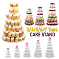 Acrylic Cupcake Tower 3 4 5 6 7 Tier Clear Cake Stand for Wedding Party - 6 Tiers V528-CAKESTAND-6TIER-971293