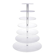 Acrylic Cupcake Tower 3 4 5 6 7 Tier Clear Cake Stand for Wedding Party - 6 Tiers V528-CAKESTAND-6TIER-971293