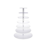 Acrylic Cupcake Tower 3 4 5 6 7 Tier Clear Cake Stand for Wedding Party - 6 Tiers V528-CAKESTAND-6TIER-971293